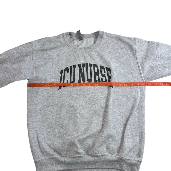 ICU Nurse Women's Gray Crew Neck Sweatshirt Size S Long Sleeve Casual, Nurse - Picture 9 of 10
